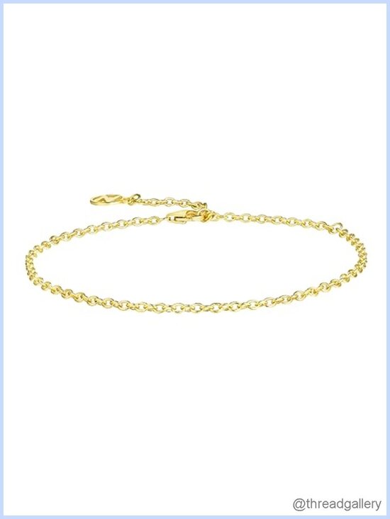 Jewelry - 925 Sterling Silver 14K Gold Plated Adjustable Chain Bracelet for Women